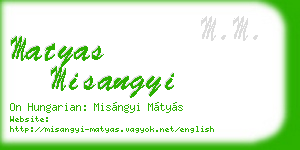 matyas misangyi business card
