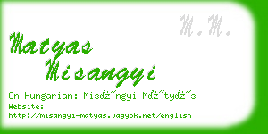 matyas misangyi business card
